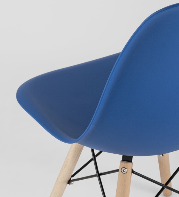 Стул Eames Style DSW синий x4 (разборный каркас)