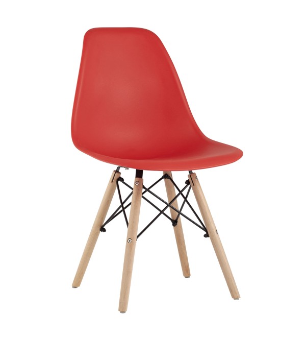 Стул Eames Style DSW красный (разборный каркас)