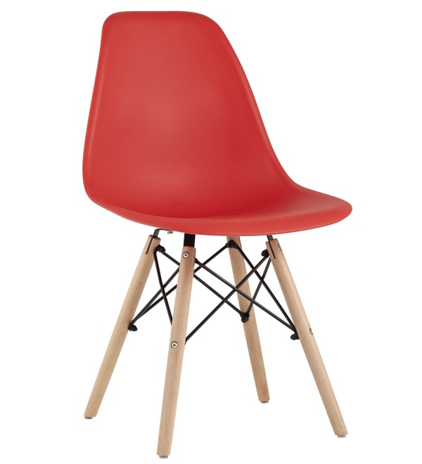 Стул Eames Style DSW красный (разборный каркас)