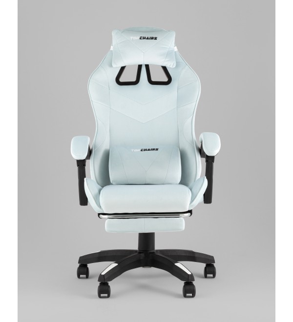 Кресло спортивное TopChairs MG-7019 велюр светло-голубой