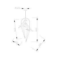 Подвесной светодиодный светильник Moderli V3071-2PL origami Birds 2*LED*6W