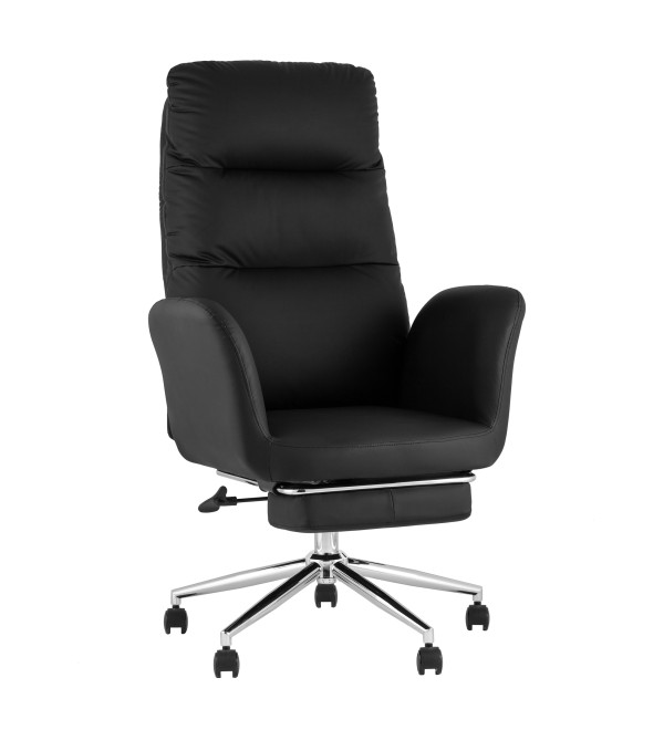 Кресло руководителя TopChairs Solid NC с оттоманкой черный