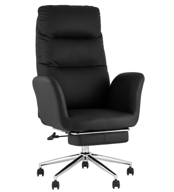 Кресло руководителя TopChairs Solid NC с оттоманкой черный