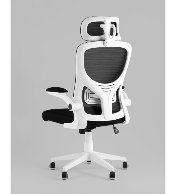 Кресло офисное TopChairs Airone белый с черной сеткой
