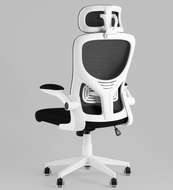 Кресло офисное TopChairs Airone белый с черной сеткой