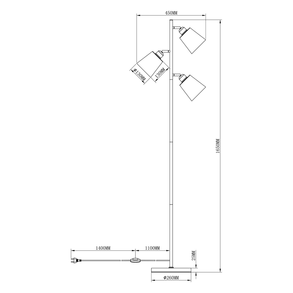 Торшер Moderli V3050-3F Floor