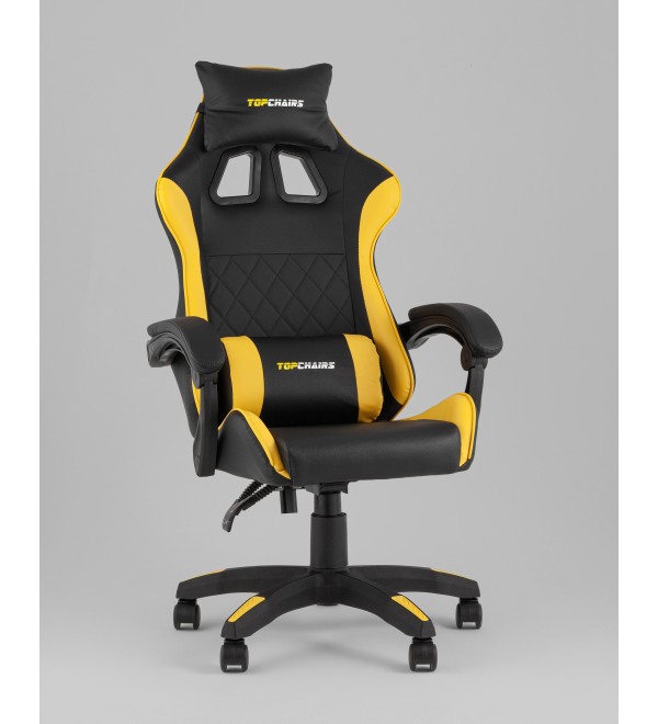 Кресло спортивное TopChairs MG-7043 черно-жёлтый