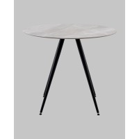 Стол Ники круглый столешница керамика Italian light grey 900
