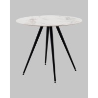 Стол Ники круглый столешница керамика Ice Jade 900