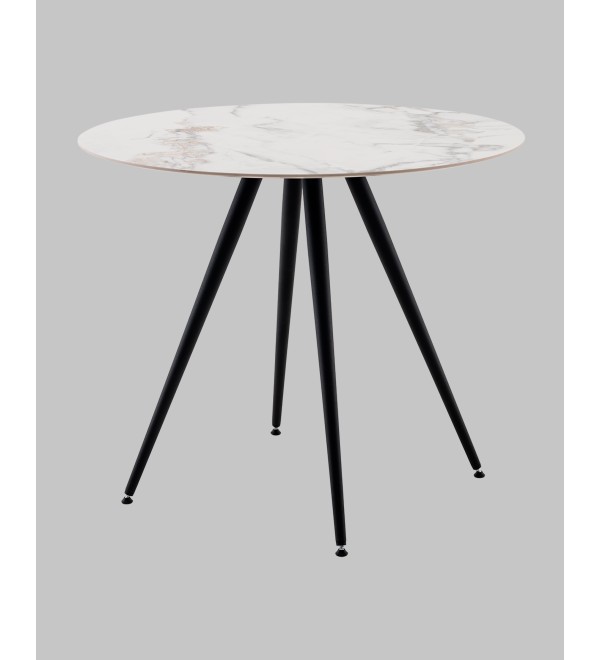 Стол Ники круглый столешница керамика Ice Jade 900