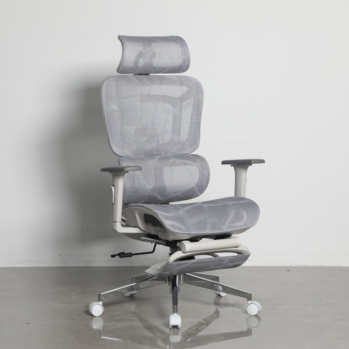 Кресло офисное TopChairs Nimbus белая сетка белый пластик