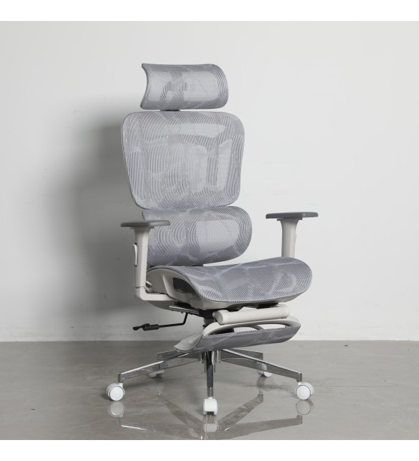 Кресло офисное TopChairs Nimbus белая сетка белый пластик