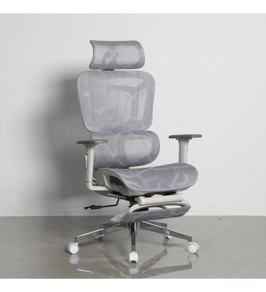 Кресло офисное TopChairs Nimbus белая сетка белый пластик