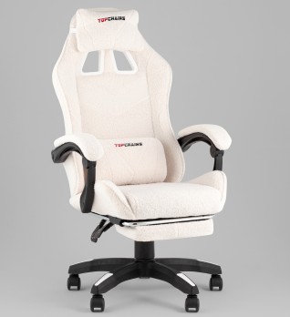 Кресло спортивное TopChairs MG-7019 букле белый