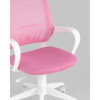 Кресло офисное TopChairs ST-BASIC-W розовый крестовина пластик белый