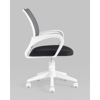 Кресло офисное TopChairs ST-BASIC-W серый крестовина пластик белый