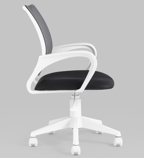 Кресло офисное TopChairs ST-BASIC-W серый крестовина пластик белый