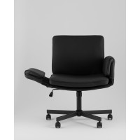 Кресло офисное TopChairs Foldo с откидными подлокотниками черное