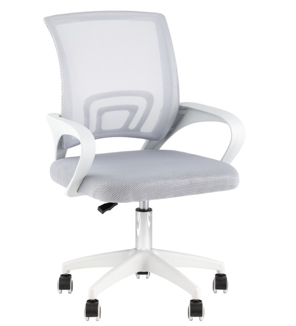 Кресло офисное TopChairs Simple SN серый пластик белый