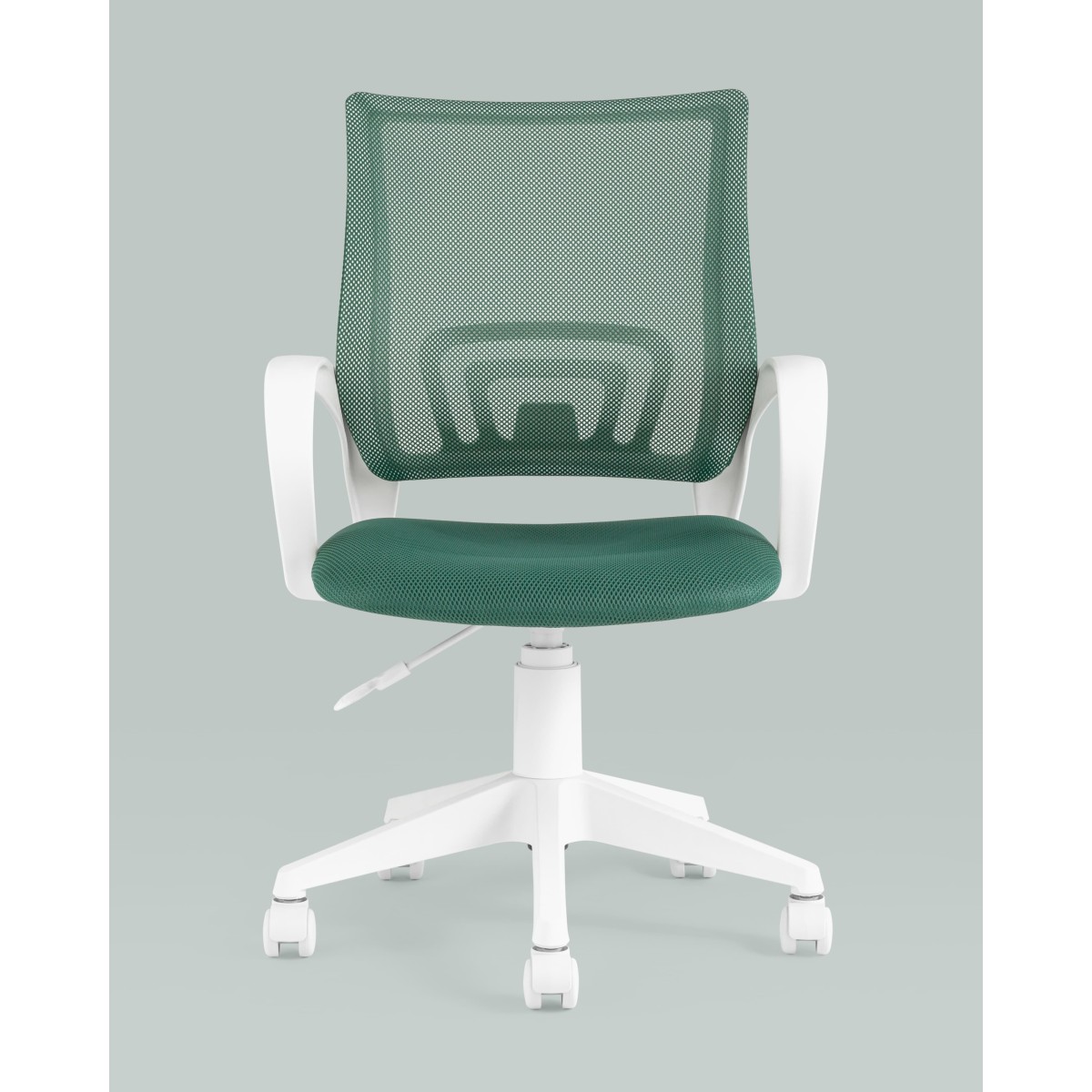 Кресло офисное TopChairs ST-BASIC-W зеленый крестовина пластик белый