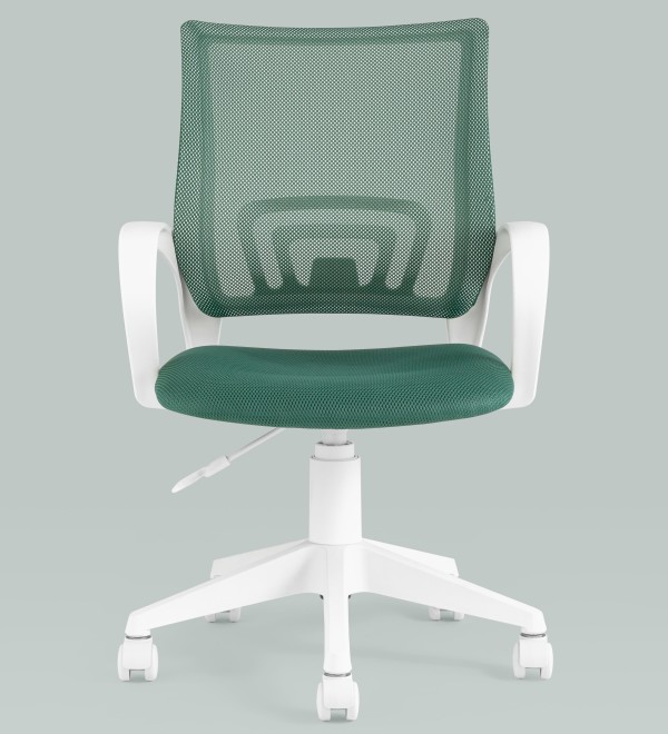 Кресло офисное TopChairs ST-BASIC-W зеленый крестовина пластик белый