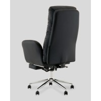 Кресло руководителя TopChairs Solid с оттоманкой черный