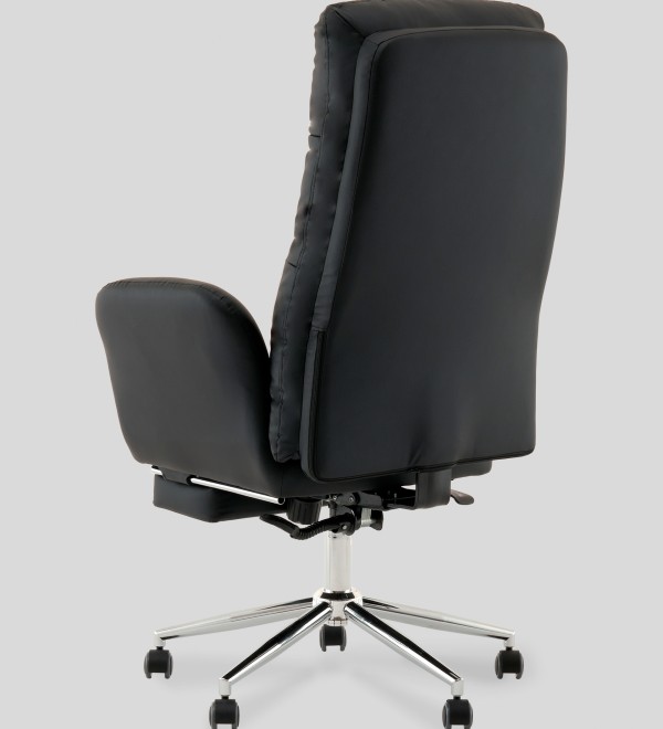 Кресло руководителя TopChairs Solid с оттоманкой черный
