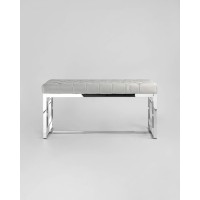 Банкетка-скамейка БРУКЛИН велюр серый сталь серебро
