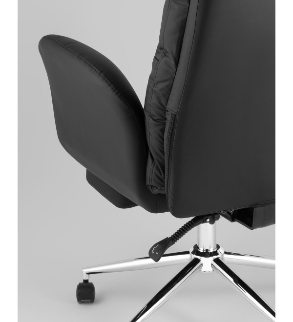 Кресло руководителя TopChairs Solid NC с оттоманкой черный