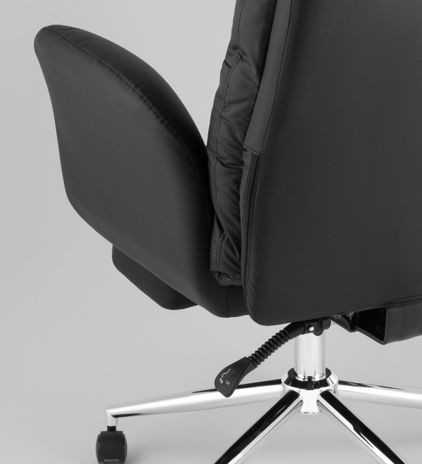 Кресло руководителя TopChairs Solid NC с оттоманкой черный