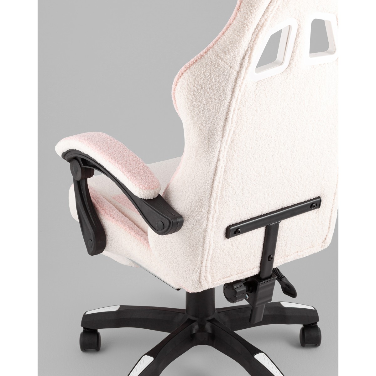 Кресло спортивное TopChairs MG-7019 букле бело-розовый