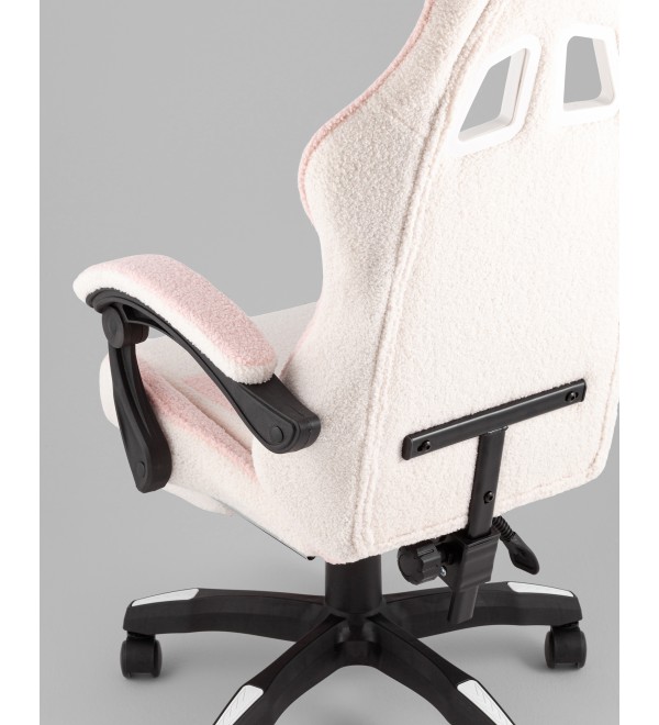 Кресло спортивное TopChairs MG-7019 букле бело-розовый