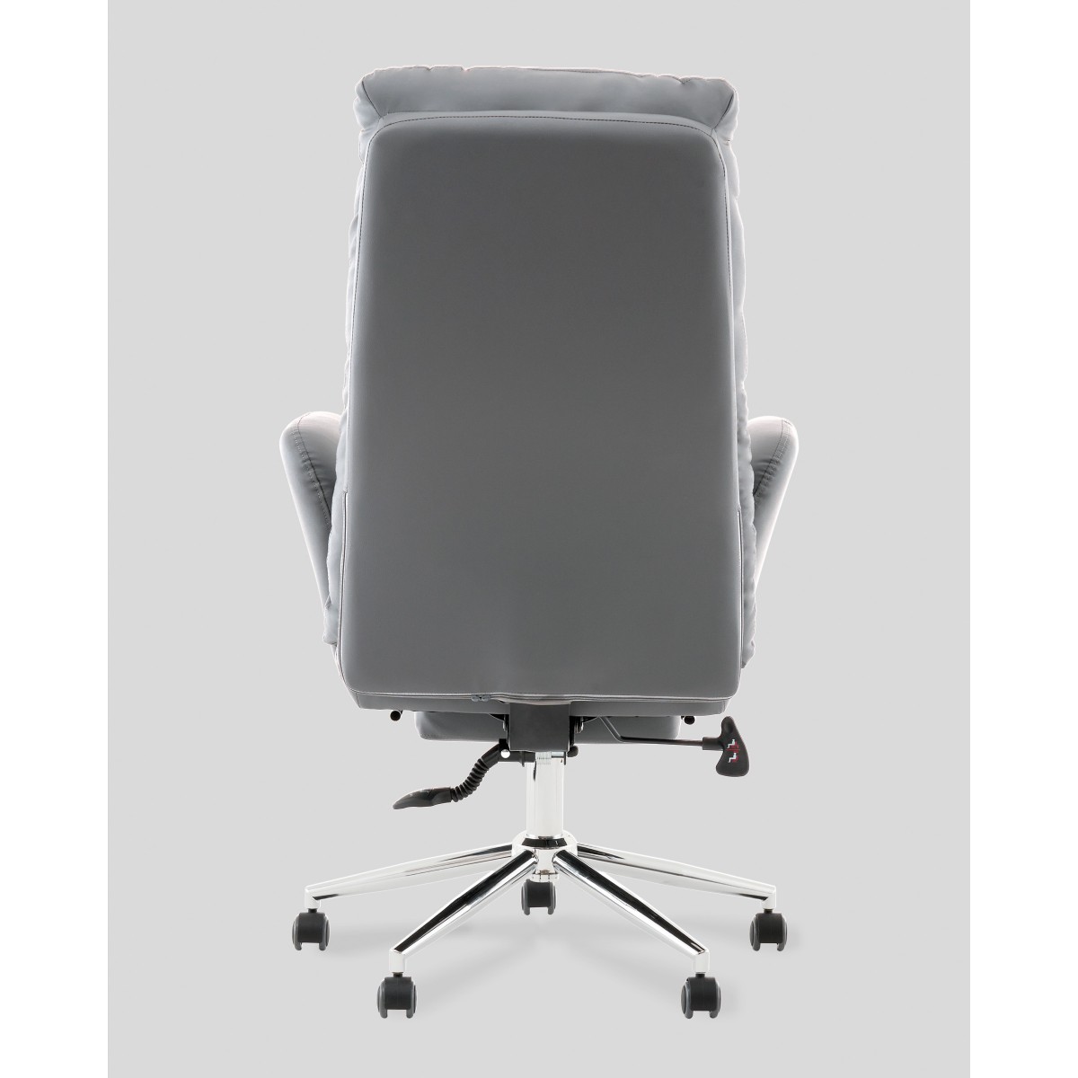 Кресло руководителя TopChairs Solid с оттоманкой серый