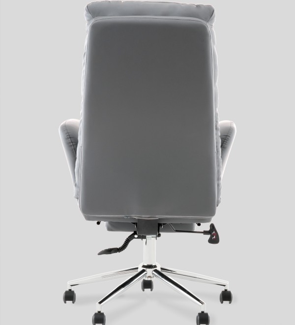 Кресло руководителя TopChairs Solid с оттоманкой серый