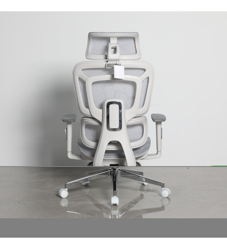 Кресло офисное TopChairs Nimbus белая сетка белый пластик