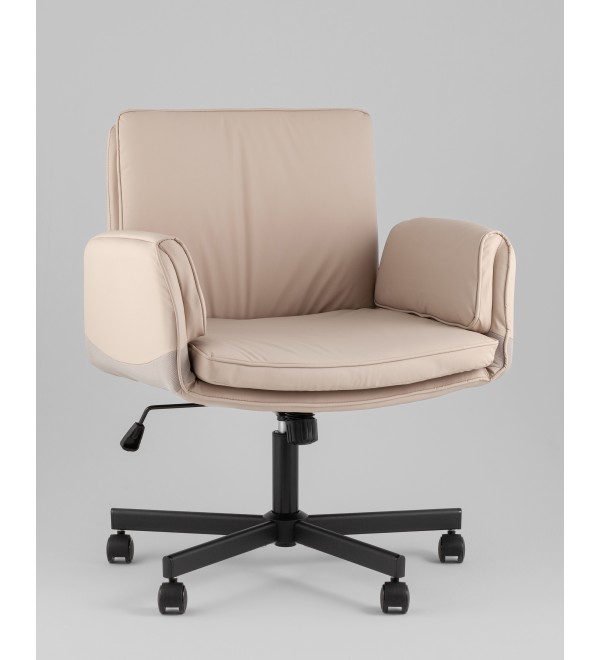 Кресло офисное TopChairs Foldo с откидными подлокотниками бежевое