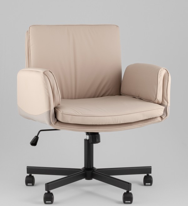 Кресло офисное TopChairs Foldo с откидными подлокотниками бежевое