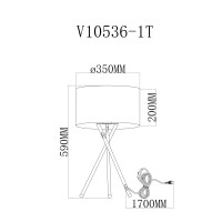 Лампа настольная Moderli V10536-1TPalma