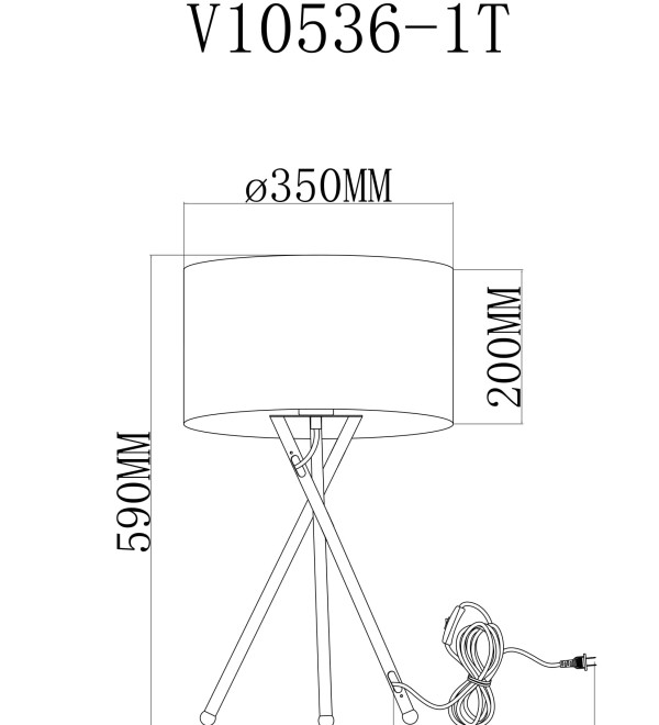 Лампа настольная Moderli V10536-1TPalma