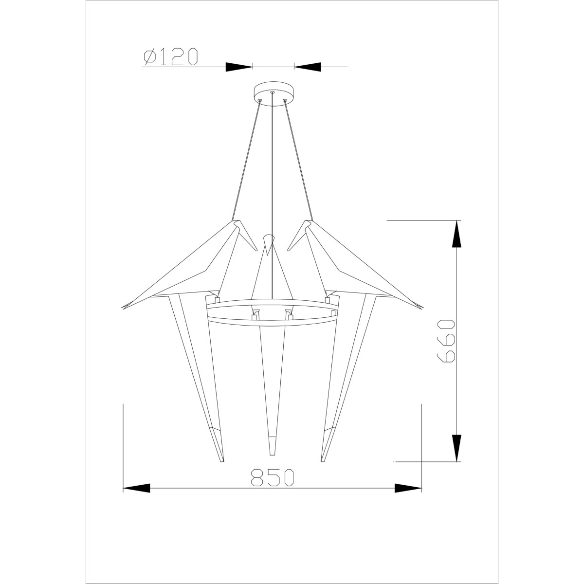 Подвесной светодиодный светильник Moderli V3071-3PL origami Birds 3*LED*6W