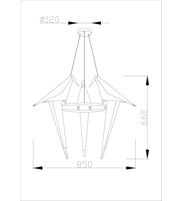 Подвесной светодиодный светильник Moderli V3071-3PL origami Birds 3*LED*6W