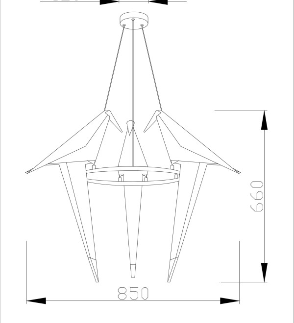 Подвесной светодиодный светильник Moderli V3071-3PL origami Birds 3*LED*6W