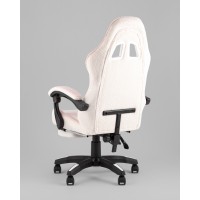 Кресло спортивное TopChairs MG-7019 букле бело-розовый