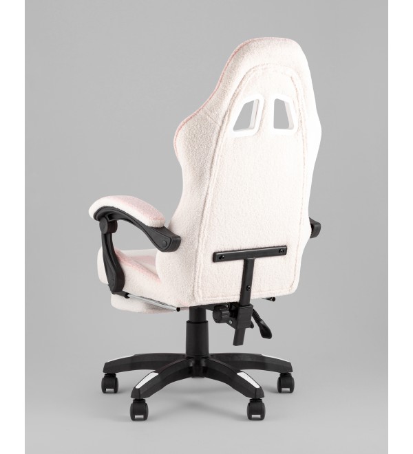 Кресло спортивное TopChairs MG-7019 букле бело-розовый