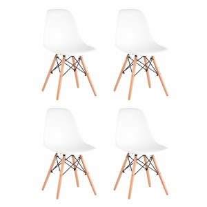 Стул Eames Style DSW белый x4 (разборный каркас)