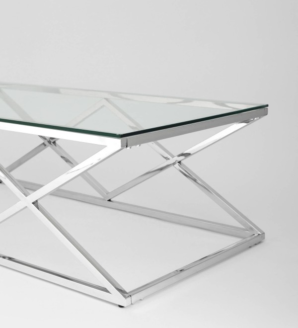 Журнальный стол 120*60 ИНСИГНИЯ серебро