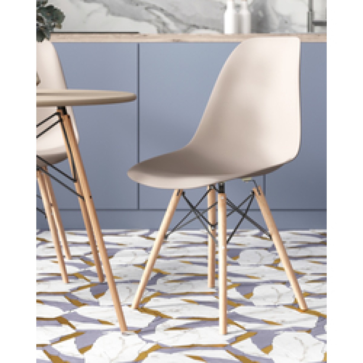 Стул Eames DSW бежевый