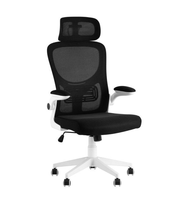 Кресло офисное TopChairs Airone белый с черной сеткой