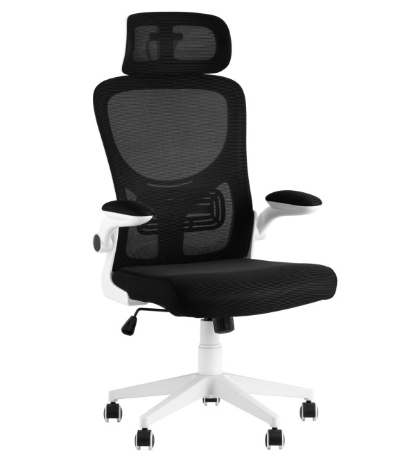 Кресло офисное TopChairs Airone белый с черной сеткой
