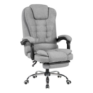 Кресло руководителя TopChairs President NEW серое в ткани